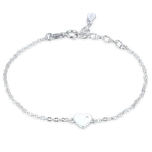 MINET Stříbrný náramek se srdíčkem - dcera