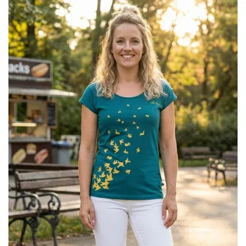 Dámské tričko Dámské triko ALTISPORT JEDRA LTSU841 PETROLEJOVÁ XS