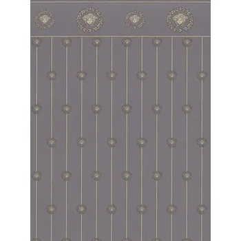 Tapeta A.S. Création | Vliesová tapeta na zeď Versace 6 79131-4 | 0,53 x 10,05 m | šedá, fialová, metalická + Šedá, fialová, metalická vliesová tapeta na stěnu 791314 v rozměru 0,53 x 10,05 m