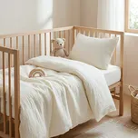 Dětské povlečení do postýlky Prem MUŠELÍN PREMIUM KRÉMOVÉ, jednobarevné, mušelín, 100x135cm + 40x60cm