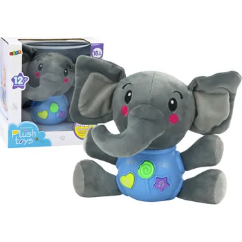 plyšák Plyšový Sloník Interaktivní Plyšák Modrý Hrající 19 cm
