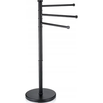 Držák na ručník Držák na ručníky Kela černý nerezová ocel s otočným ramenem