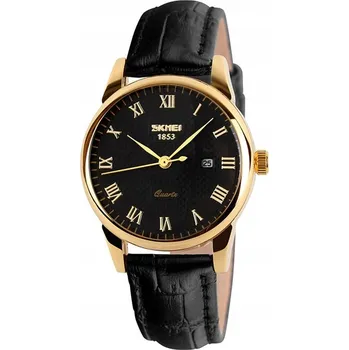 Hodinky Dámské hodinky SKMEI analogový kožený řemínek datumovka hnědá černá