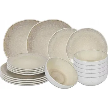 Talíř Jídelní servis MPLCo WHITE JEANS BÉŽOVÁ 18 ks