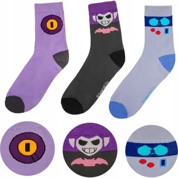 Brawl Stars Ponožky 3 páry velikost 35-45 - CR1652