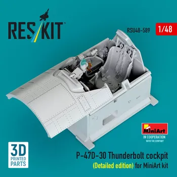 Plastikový model Reskit 1/48 P-47D-30 Thunderbolt cockpit Detailed (MINA)