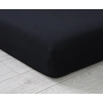 Prostěradlo Prostěradlo JERSEY s gumou 90x200 luxusní silné ČERNÉ