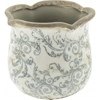 Květináč Keramický Květináč Clayre & Eef béžové barvy 18 cm x 18 x 17 cm