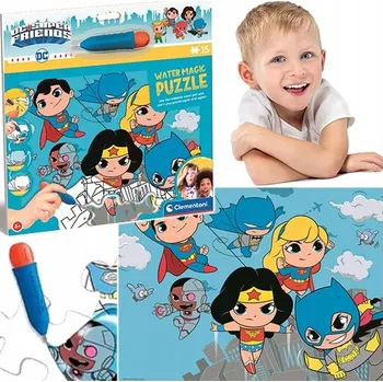 Puzzle Puzzle 15 vodní magie DC superpřátelé, clementoni