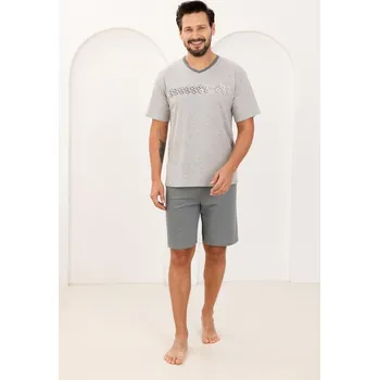 Pánská móda PÁNSKÉ PYŽAMO 503 W/26 šedá XL