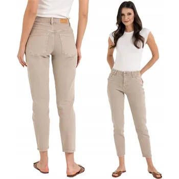 Dámské džíny Dámské džíny s vysokým pasem a rovnými nohavicemi, stylové MORAJ, velikost 36