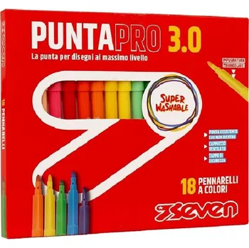 SEVEN Fixy Fixy Barevné školní Puntapro 3.0 18 kusů