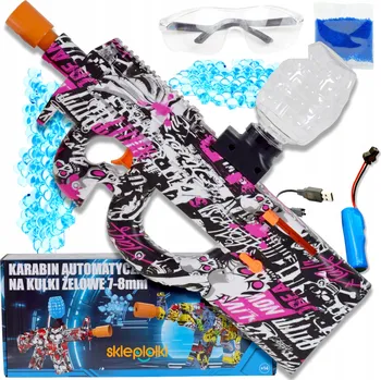 Dětská zbraň AUTOMATICKÁ PISTOLE NA GELOVÉ KULIČKY VODNÍ PUŠKA VELKÁ SADA + AKUMULÁTOR