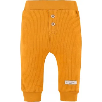 Dámské oblečení Eevi dětské legíny dlouhé klasické bavlna žluté velikost 74