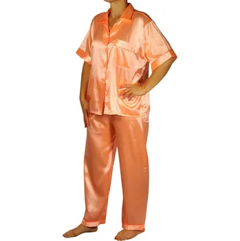 Dámská noční košile Kalipo Maxi saténové pyžamo XL oranžová