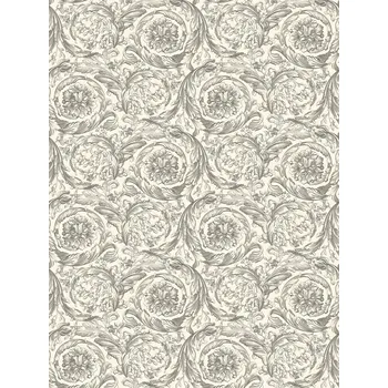 Tapeta A.S. Création | Vliesová tapeta na zeď Versace 6 79135-3 | 0,53 x 10,05 m | bílá, šedá + Bílá, šedá vliesová tapeta na stěnu 791353 v rozměru 0,53 x 10,05 m