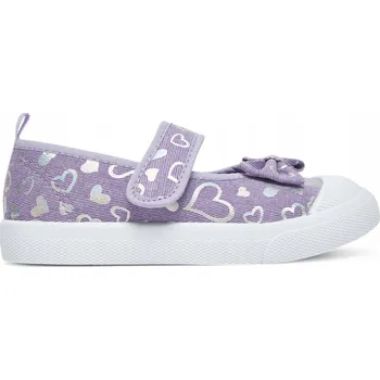 Dívčí obuv DeeZee papuče Rzepy fialové, velikost 26