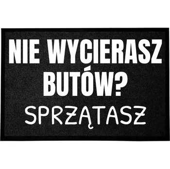 Rohožka VSTUPNÍ ROHOŽKA 40X60CM ČERNÁ S VTIPNÝM NÁPISEM - NEOTÍREJ SI BOTY
