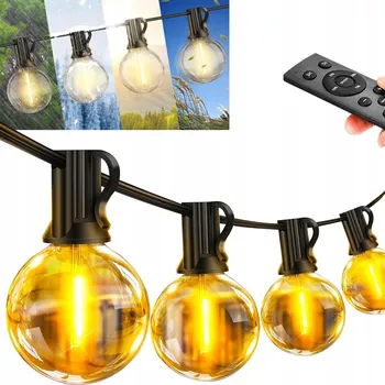 Venkovní osvětlení SVĚTELNÝ ZAHRADNÍ ŘETĚZ 30m 50 LED Zahradní Světla IP44 Venkovní Napájení