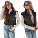 Dámská krátká prošívaná vesta černá TY5197 - L