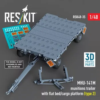 Plastikový model Reskit 1/48 MHU-141M munitions trailer w/ flat bed/cargo
