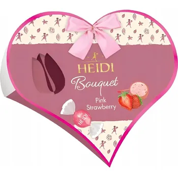 Bonboniéra Heidi Bouquet Bonboniéra Srdce s jahodovou náplní 100g