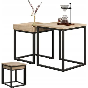 Konferenční stolek Konferenční stolek Muvu obdélníkový 45 x 40 x 54 cm, dub světlý, dub sonoma světlý