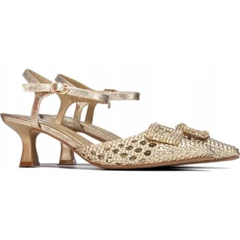 Dámské sandále Dámské sandály Xti 145431 Z.C. ORO jehlový podpatek zlaté EKO VEL..39