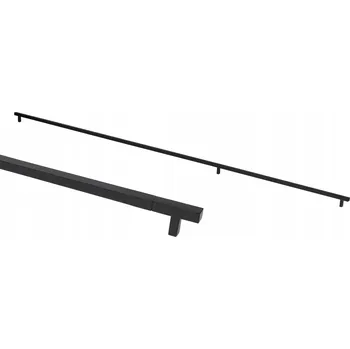 Nábytkové kování NÁBYTKOVÁ ÚCHYTKA ČERNÁ NA NÁBYTEK SKŘÍNĚ 1200MM 120CM 1,2M LOFT DLOUHÁ WISP AKS