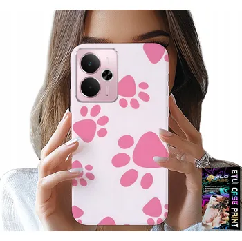 Pouzdro na mobilní telefon POUZDRO PRO REALME 14 5G / 14T - RŮŽOVÉ PSÍ TLAPNKY, ZADNÍ KRYT , KRYT