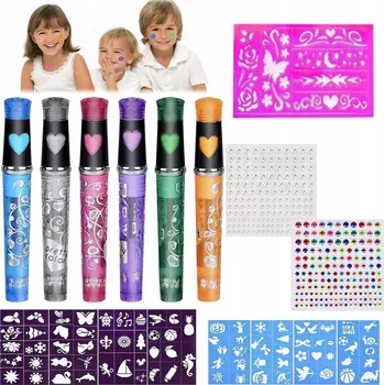 Tetování SADA NA VÝROBU TETOVÁNÍ S FIXAMI A ŠABLONAMI - TETOVÁNÍ PRO DĚTI