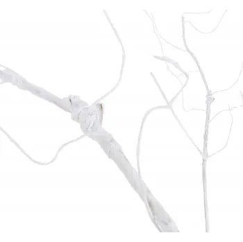 umělá květina UMĚLÝ KOŘEN PĚNOVÝ VĚTEV doplněk BÍLÝ 80cm