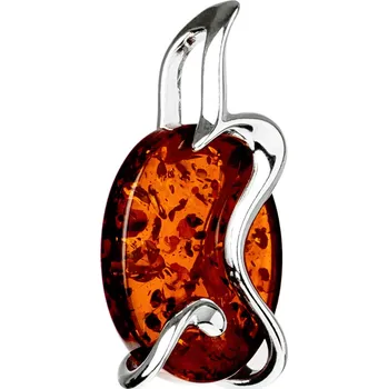 Přívěsek Stříbrný přívěsek s jantarem Siju