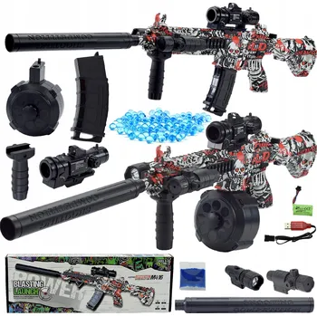 Dětská zbraň AUTOMATICKÁ PUŠKA NA GELOVÉ KULIČKY VELKÁ PISTOLE PULKOHOLNÍK