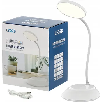 Lampička STOLNÍ LED LAMPA KOBI 5W BÍLÁ AKU