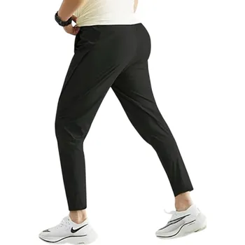 Pánské tepláky jednobarevné s kapsami polyester Pohodlné a stylové pro volný čas a sport černá S