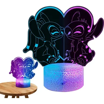 Lampička Noční Lampa s potiskem Pohádková lampa Stitch