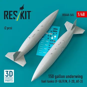 Plastikový model Reskit 1/48 150 gallon underwing fuel tanks (2 pcs.)