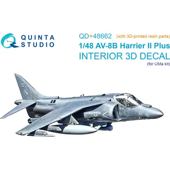 Plastikový model Quinta studio 1/48 AV-8B Harrier II Plus 3D&col.Interior (UMA)