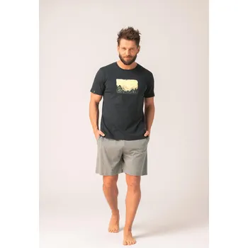 Pánské pyžamo Key MNS 637 A26 cr/r M-2XL tmavě modrošedá XXL