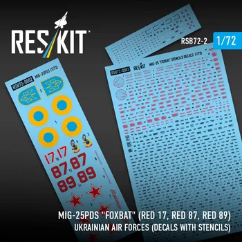 Plastikový model Reskit 1/72 Decals MiG-25PDS 'Foxbat' Ukrainian AF