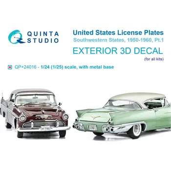 Plastikový model Quinta studio 1/24 Southwestern US License Plates 1950-1960 Pt.1