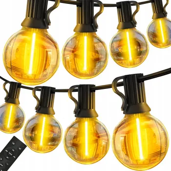 Venkovní osvětlení SVĚTELNÝ ZAHRADNÍ ŘETĚZ 20m 35+2 LED Zahradní Světla Venkovní Napájení