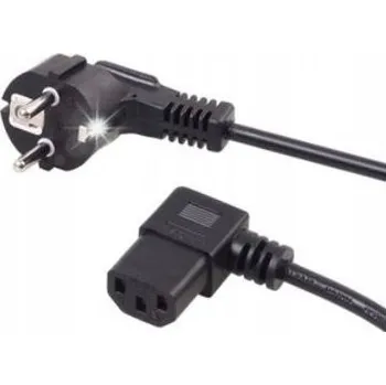 Napájecí kabel NAPÁJECÍ KABEL pro POČÍTAČ ZÁSUVKA ÚHLOVÁ MACLEAN EU C13 DÉLKA 3m