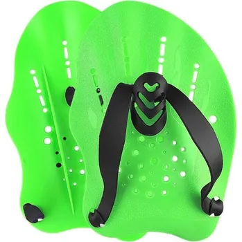 Plavecké brýle Plavecká tréninková pádla na ruce 19 x 13,3 cm Ruční ploutve s nastavitelnými popruhy Posilovací plavecké pádla pro zlepšení techniky plavání zelená