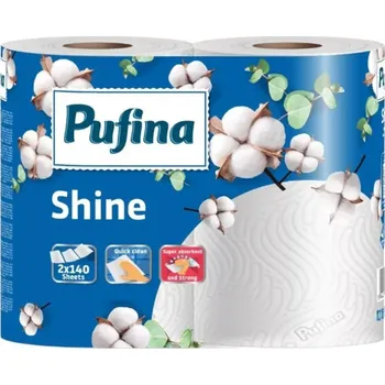 Utěrka PUFINA Shine Kuchyňská role, 3vrstvá, 2 x 32,9 m
