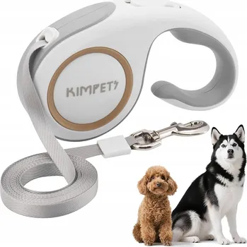 Vodítko pro psa LEHKÉ Automatické Navíjecí Vodítko Pro Psa Kočku S Blokací 5M SILNÉ 29kg Šedé