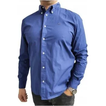 Pánská košile Tommy Hilfiger pánská košile ležérní dlouhý rukáv regular bavlna velikost L