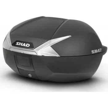 Zavazadlo na motocykl Vrchní kufr na motorku SHAD SH47 D0B47106 černá/bílá pro HONDA NC 750 X, XD