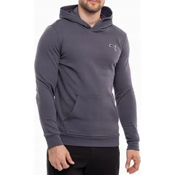 Pánská mikina 3208 PÁNSKÁ MIKINA PUMA KLOKANKA S KAPUCÍ SPORTOVNÍ BAVLNĚNÁ ŠEDÁ XL
